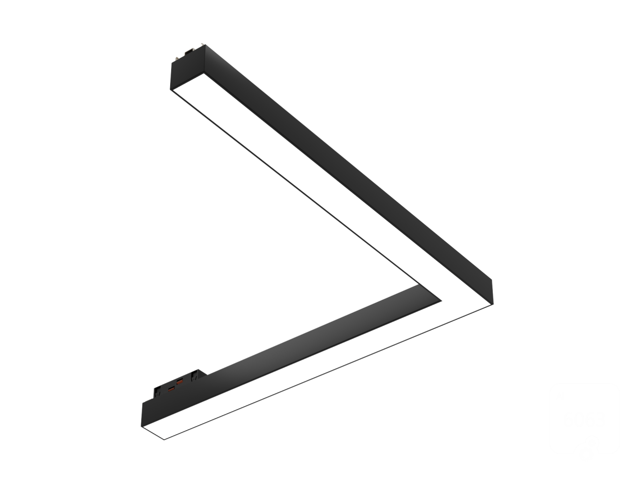 The Fold Angle linear track luminaire is placed in the corner of the track. Thanks to the frosted diffuser and wide angle of light (120°) the luminaire provides a high level of visual comfort and eliminates glare effect.