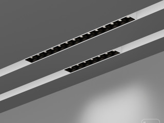 Linear track lights can be placed one at a time or create a continuous line of light. Instead of conventional reflectors, LEDs are equipped with lenses, which form a powerful light flux.