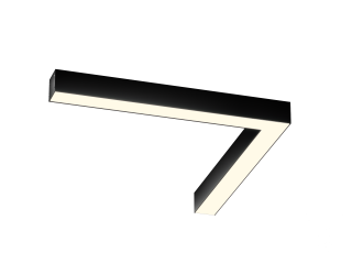Светильник Угол S50 (RAL9005/500x500mm/LT70 — 3K/21W)