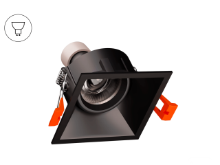 Рамка для LED модуля POINT-S Twist  (RAL9005 — MR16/GU10)