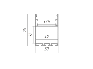 Dimensions 50x70
Available: black, white, silver.
Suspended / surface-mounted aluminum profile for the manufacture of linear lighting systems. The profile has a compartment for installing a power source.